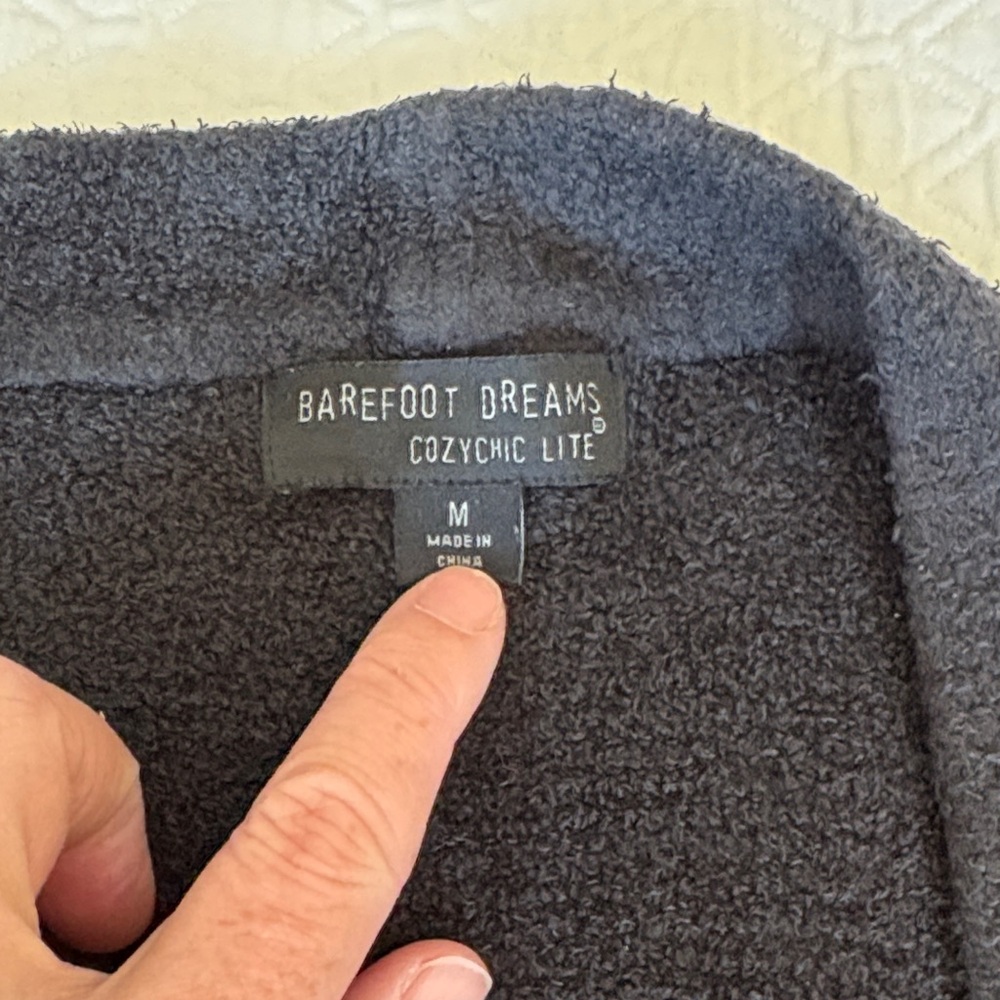 Barefoot Dreams CozyChic Lite Sweater - Dark Gray